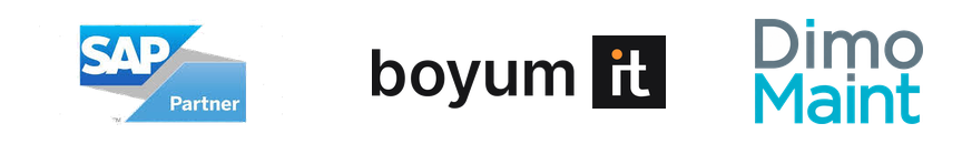 Logos SAP Partner, boyum it y DIMO Maint