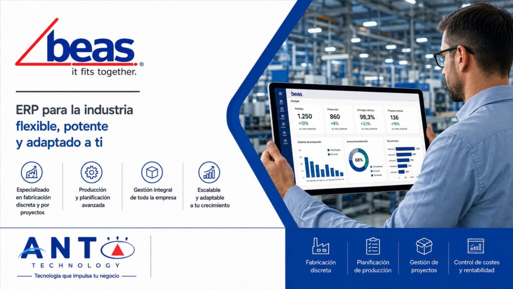 Software de gestión de producción industrial con BEAS Manufacturing